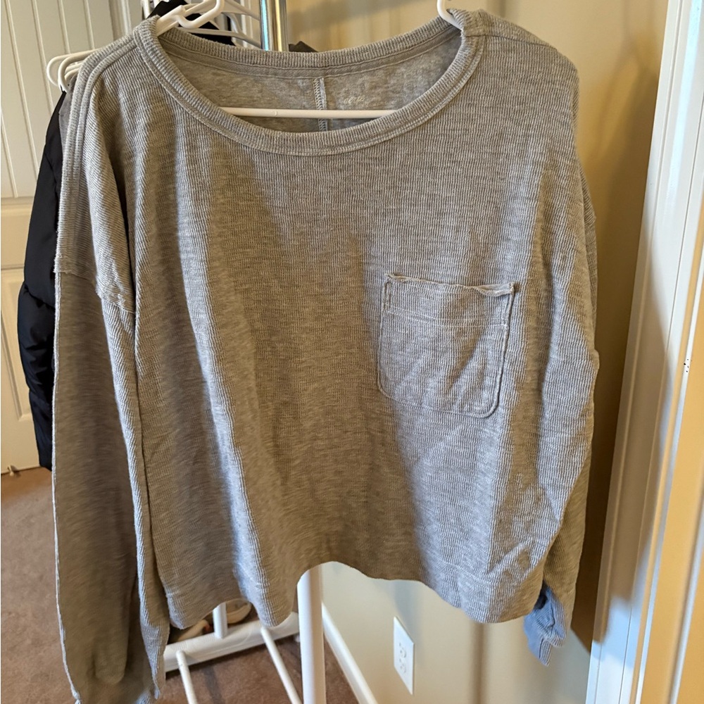 Aerie Heather Gray Knit Top